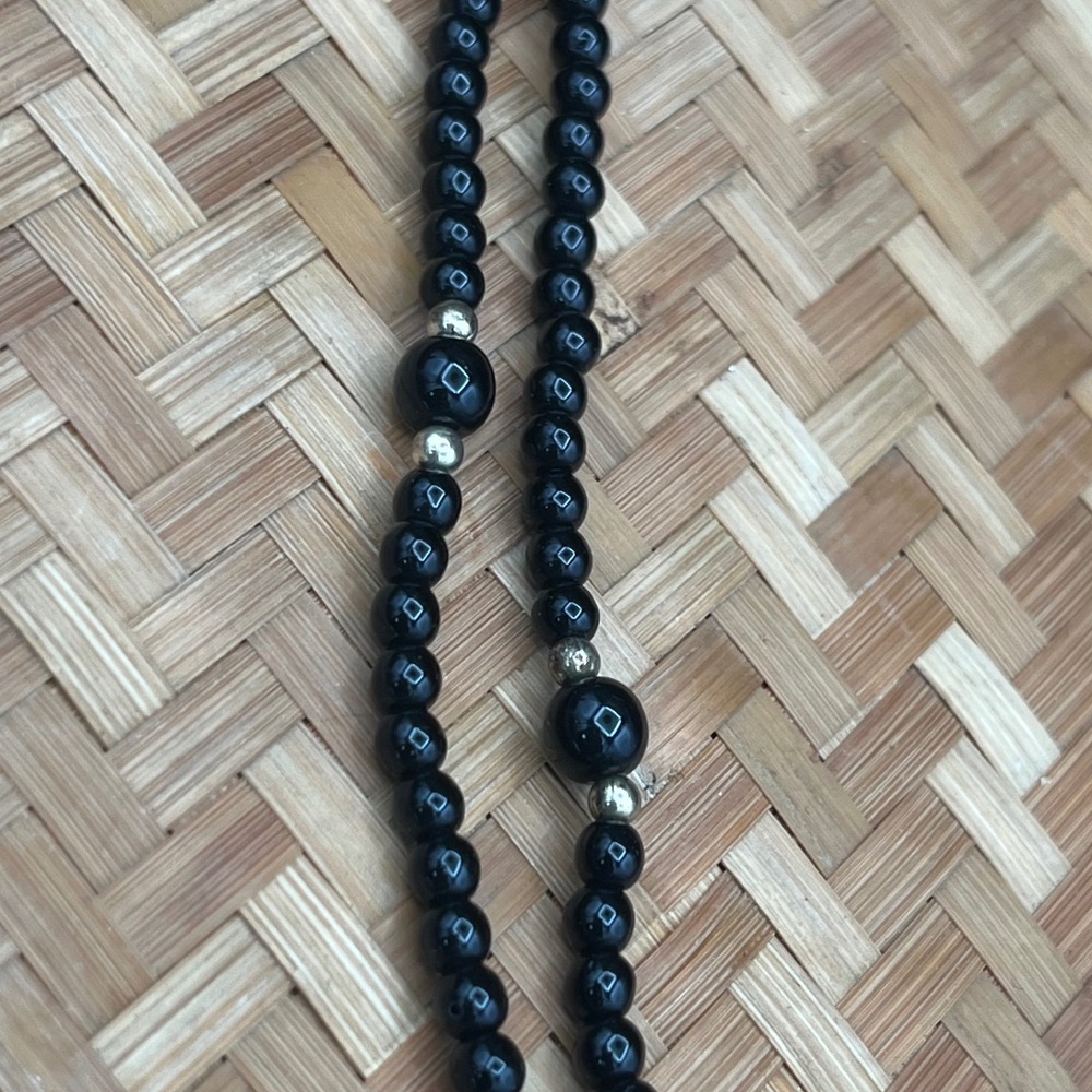 Silpada Black Onyx sterling silver Lariat Hammered silver - Picture 5 of 9